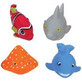 Ensemble de jouets de bain Poissons, Ludi