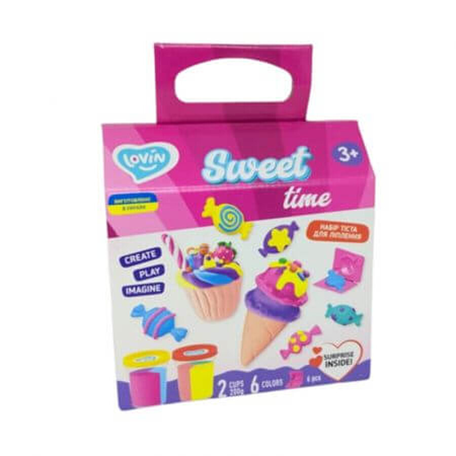 Set de pâte à modeler Sweet Time Lovin'Do, +3 ans, 6 couleurs, Okto