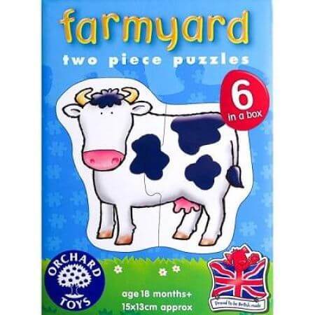 Jeu de six puzzles d'animaux de la ferme, Orchard Toys