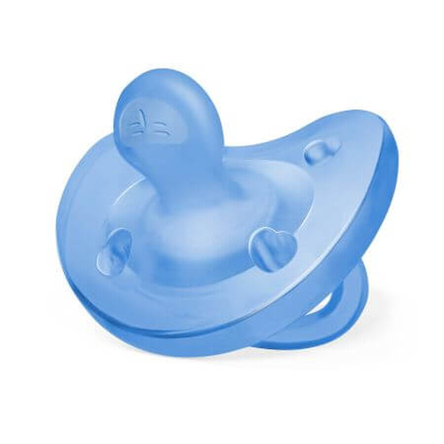 Succhietto anatomico in silicone PhysioSoft, 6-16 mesi, blu, Chicco