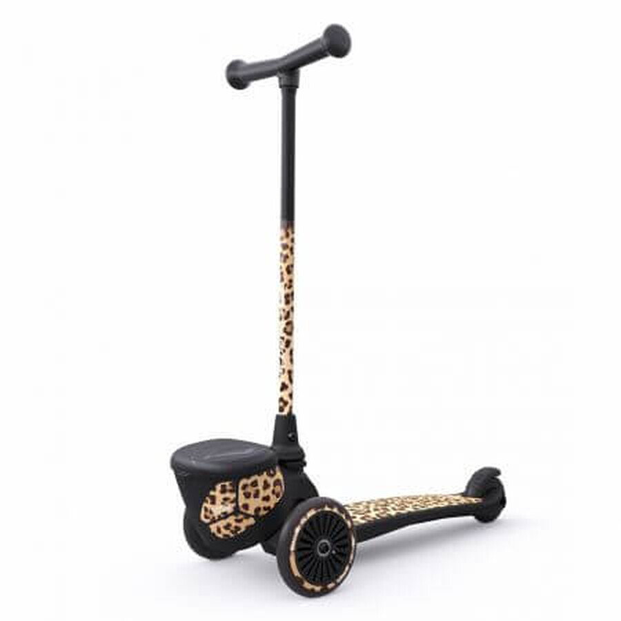 Highwaykik 2, trottinette pliable pour enfants avec porte-jouets, +2 ans, Lifestyle Leopard, Scoot & Ride