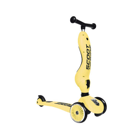 Trotineta pentru copii transformabila 2 in 1 Highwaykick, 1 - 5 ani, Lemon, Scoot & Ride