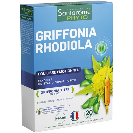 Griffonia Rhodiola, 20 flesjes, Santarome