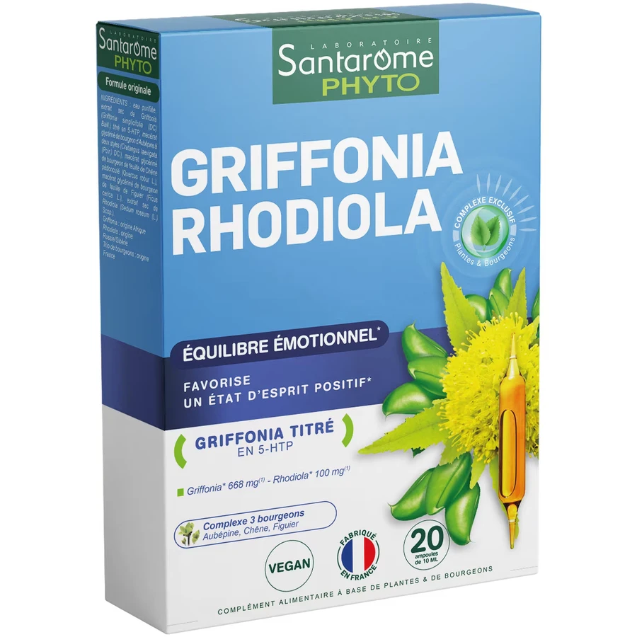 Griffonia Rhodiola, 20 flesjes, Santarome