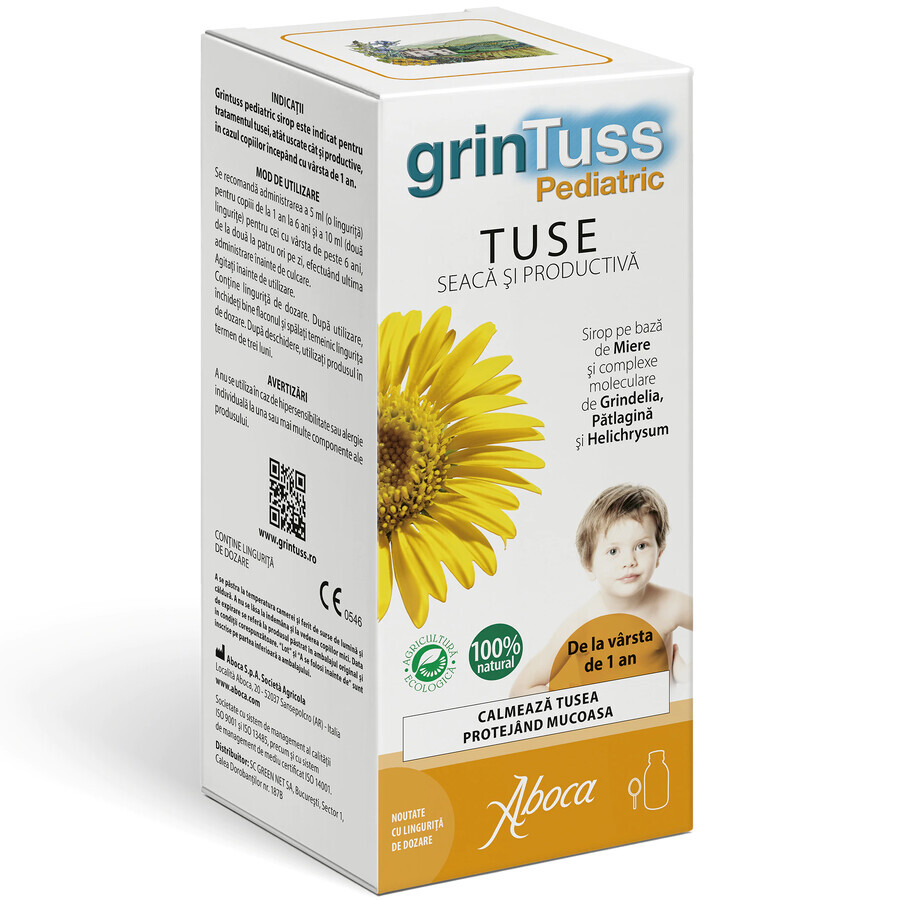 GrinTuss Hoestsiroop voor kinderen, 180 ml, Aboca