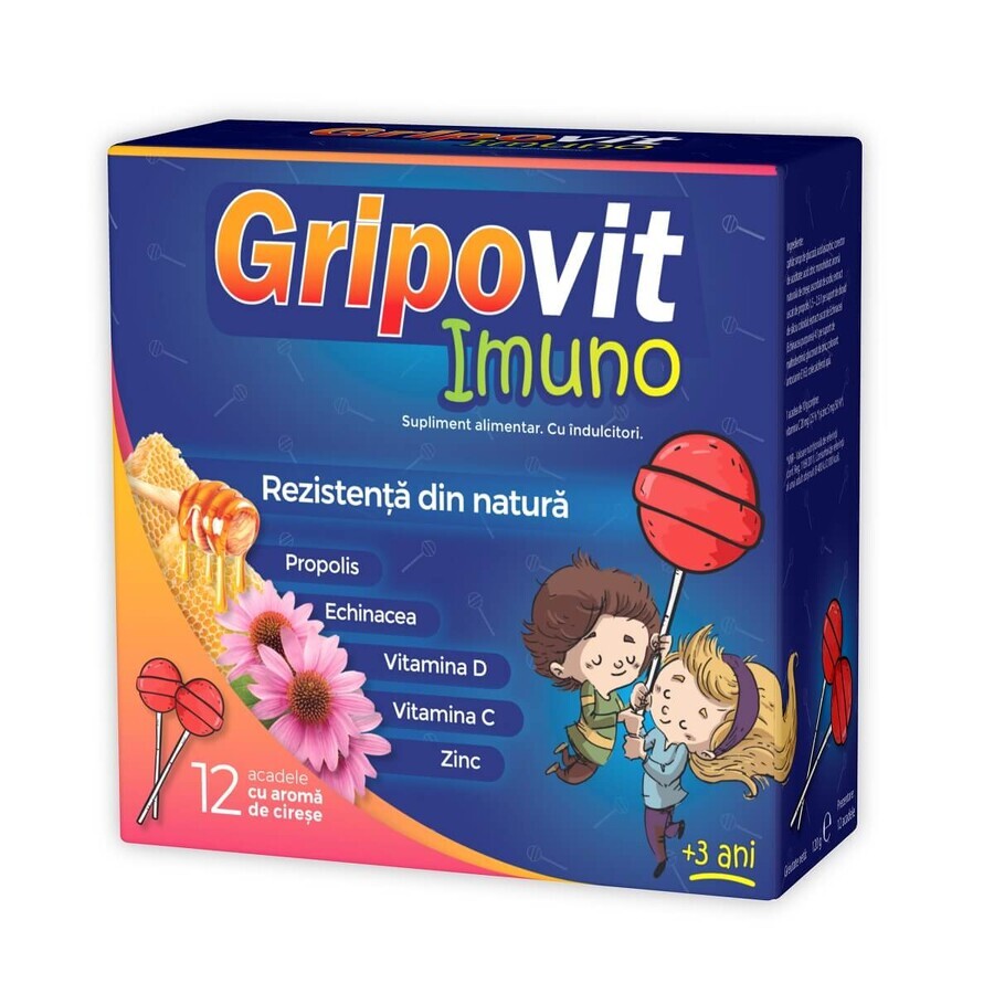 Gripovit Immuno, 12 sucettes, Zdrovit