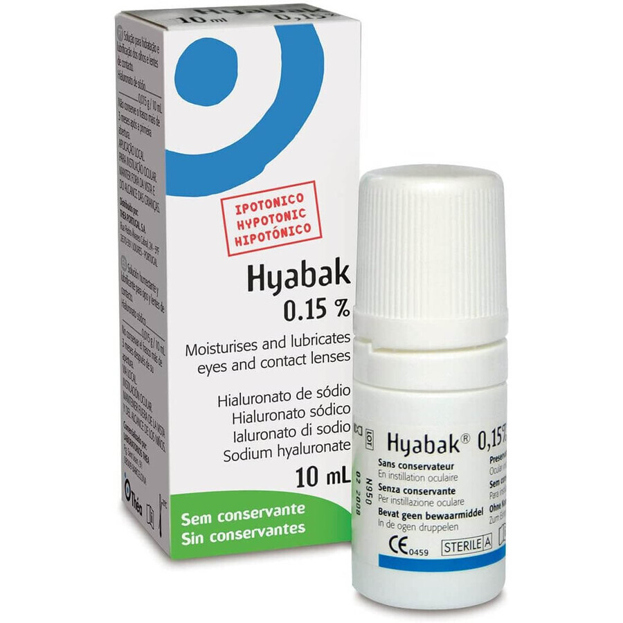 Hyabak 0,15% oogoplossing, 10 ml, Thea