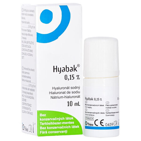 Hyabak soluție 0.15% pentru ochi, 10 ml, Thea