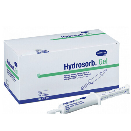 Hydrosorb gel in spuit 15 ml, 10 spuiten (900844), Hartmann