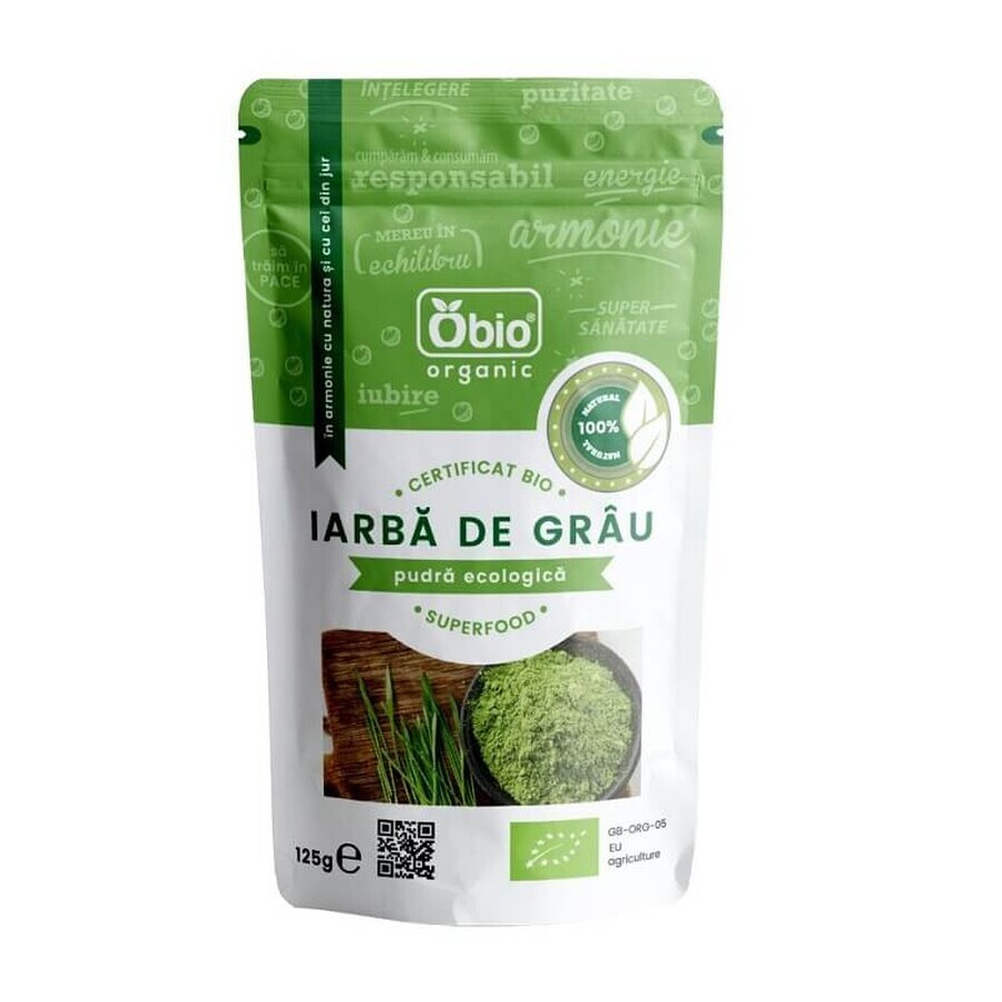 Poudre d'herbe de blé, 125g, Obio