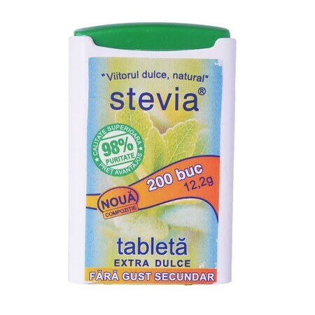 Stevia Zoetstof Extra Zoet, 200 tabletten, Naturking