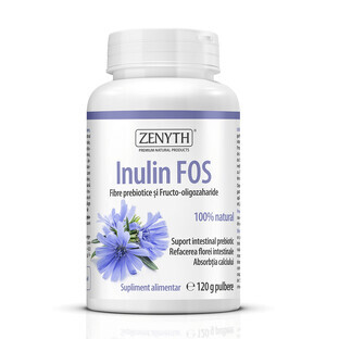 Inulin FOS powder, 120 g, Zenyth