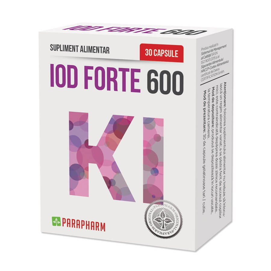 Iode Forte 600, 30 gélules, Parapharm Évaluations