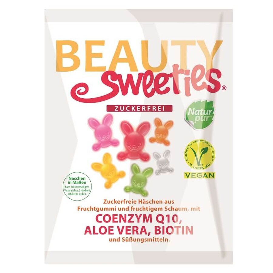 Zuckerfreie Gummibonbons Kaninchen, 125 g, Beauty Sweeties