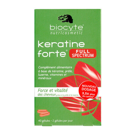 Keratine Forte Full Spectrum, 40 capsule, Laboratoire Biocyte