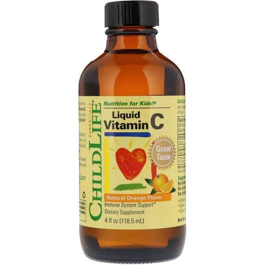 Immunity kit for children Vitamin C ChildLife, 118.5 ml + Vitamin D3 ChildLife, 29.60 ml, Secom