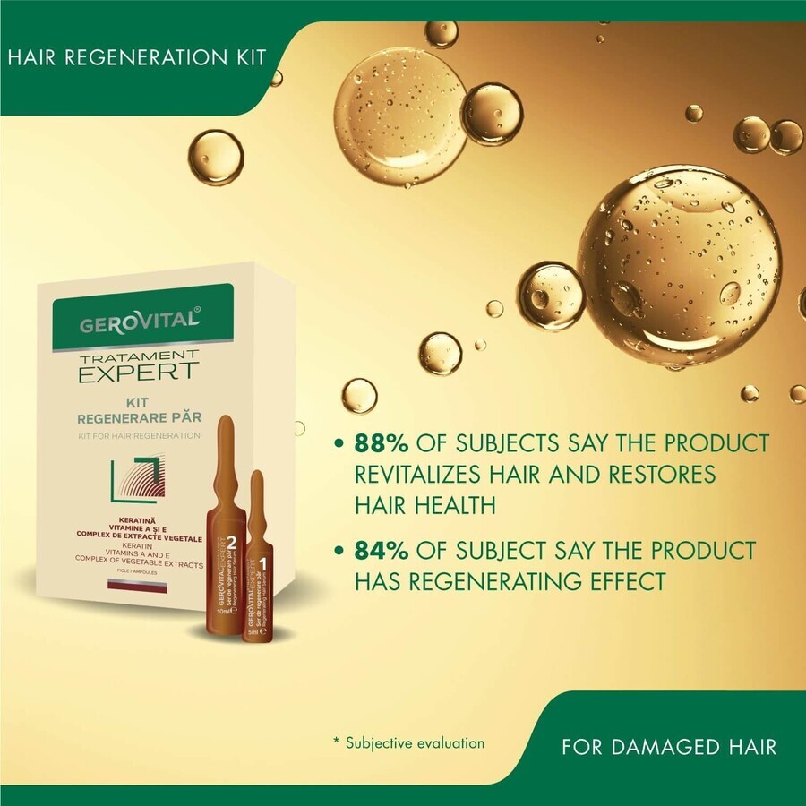 Hair Regeneration Kit Gerovital Expert Treatment, 10 vials x 10 ml, 10 vials x 5 ml , Farmec