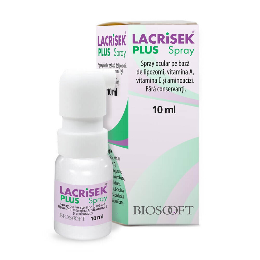 Lacrisek PLUS oog SPRAY, 10 ml, Bio Soft Italia
