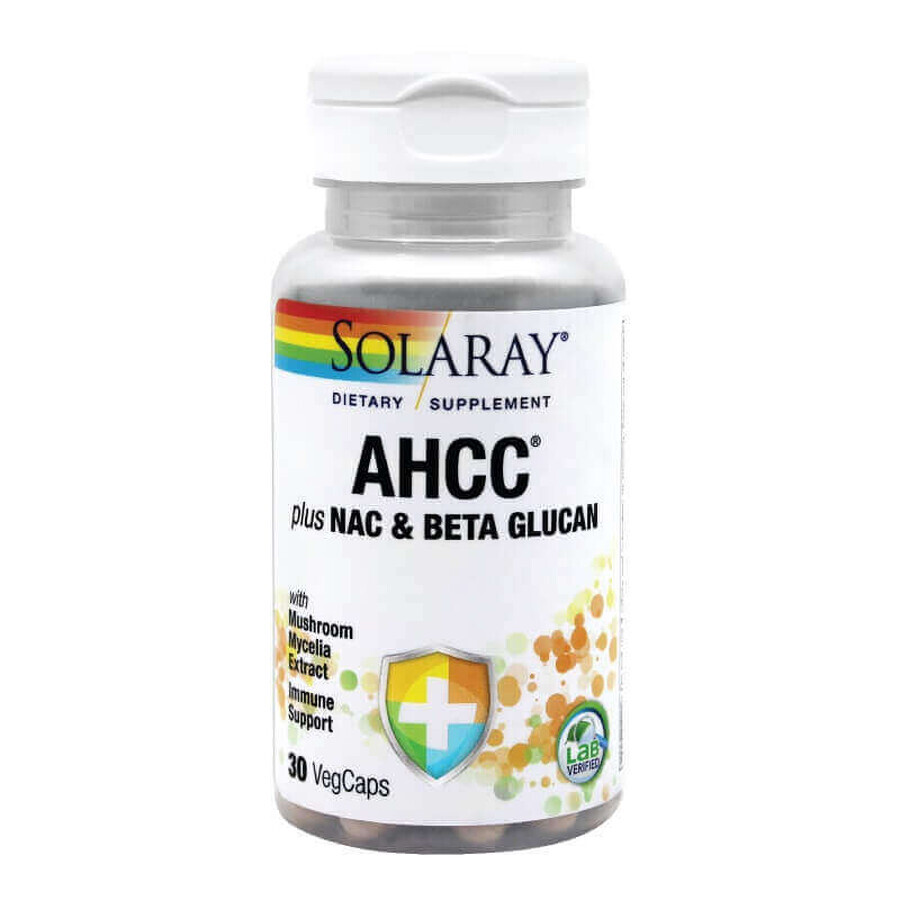 AHCC® plus NAC & Beta Glucan, Solaray, 30 capsule, Secom