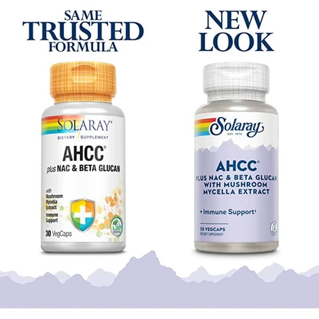 AHCC® plus NAC and Beta Glucan, Solaray, 30 capsules, Secom