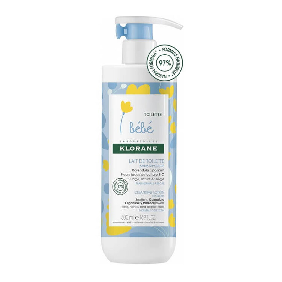 Reinigingsmelk voor baby's, 500 ml, Klorane Bebe