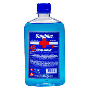 Sanitary alcohol 70%, 500 ml, Saniblue