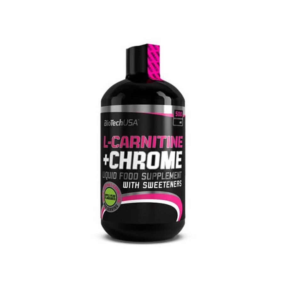 L-Carnitine + Chroom Liquid Orange, 500 ml, Biotech USA