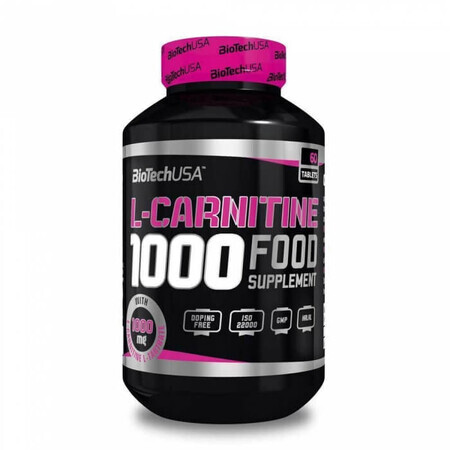 L-Carnitine 1000 mg, 60 comprimés, Biotech USA