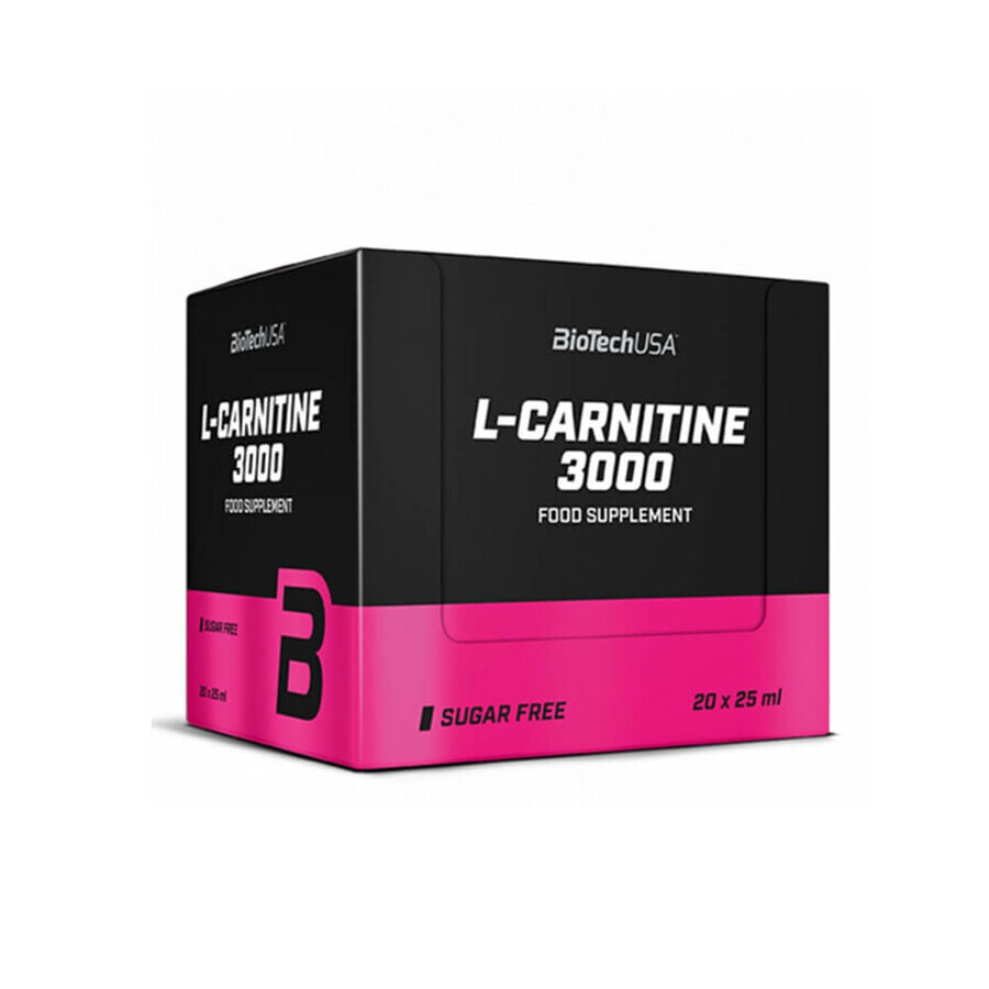 L-Carnitina 3000 al gusto di arancia, 20 fiale, Biotech USA