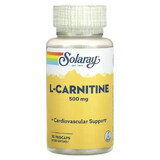L-Carnitine 500mg Solaray, 30 plantaardige capsules, Secom