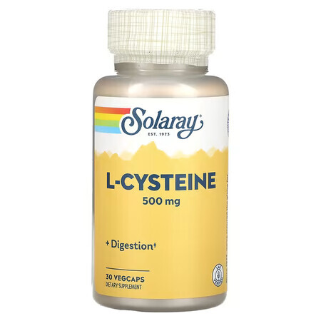 L-Cystein 500mg Solaray, 30 Kapseln, Secom