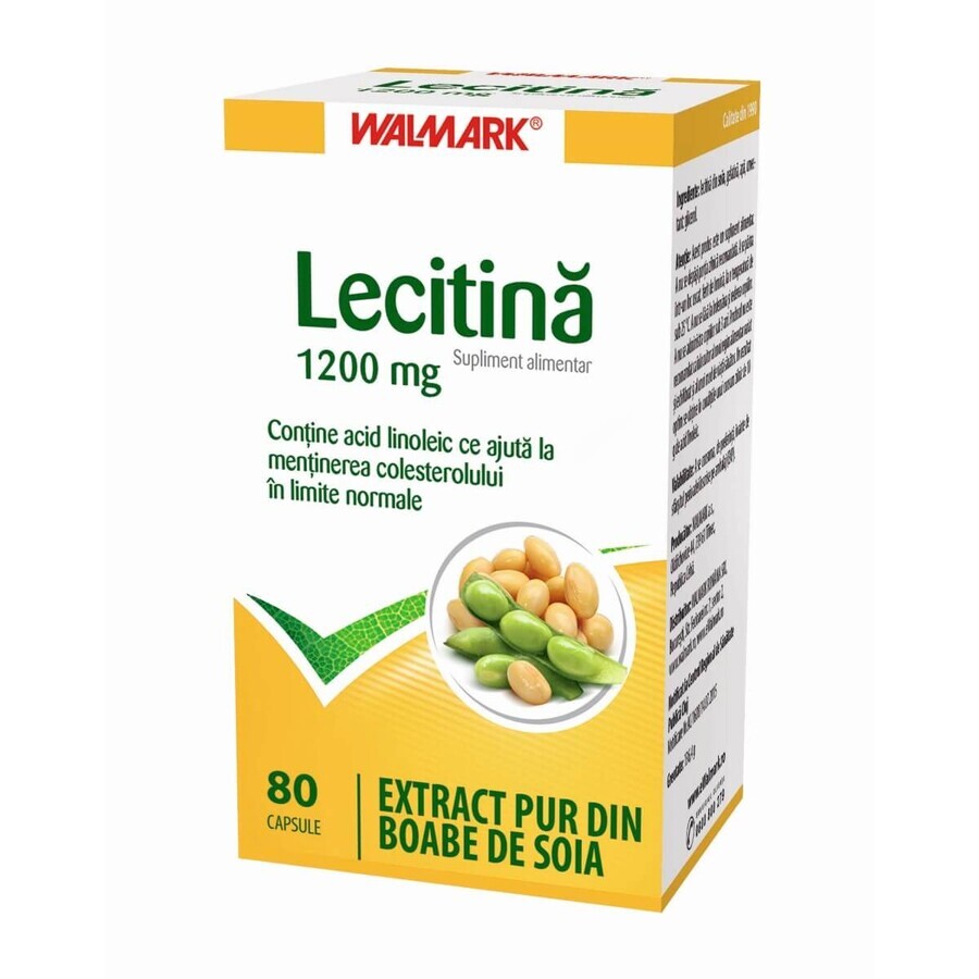 Lécithine 1200 mg, 80 gélules, Walmark