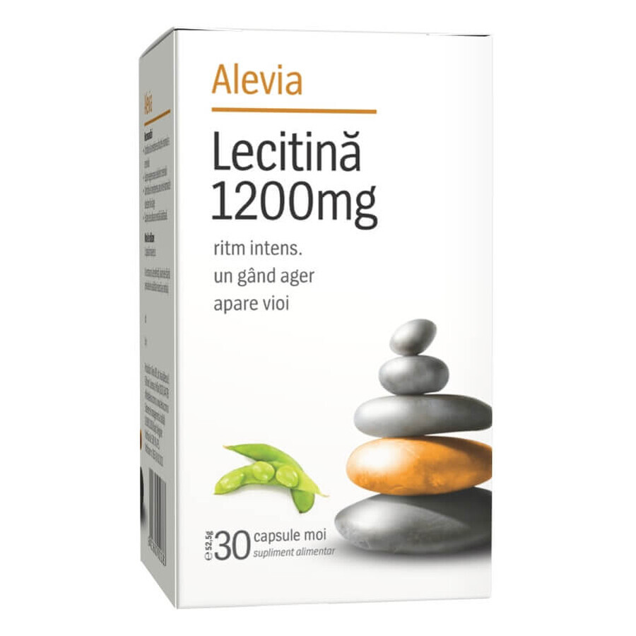 Lecithine 1200mg, 30 capsules, Alevia