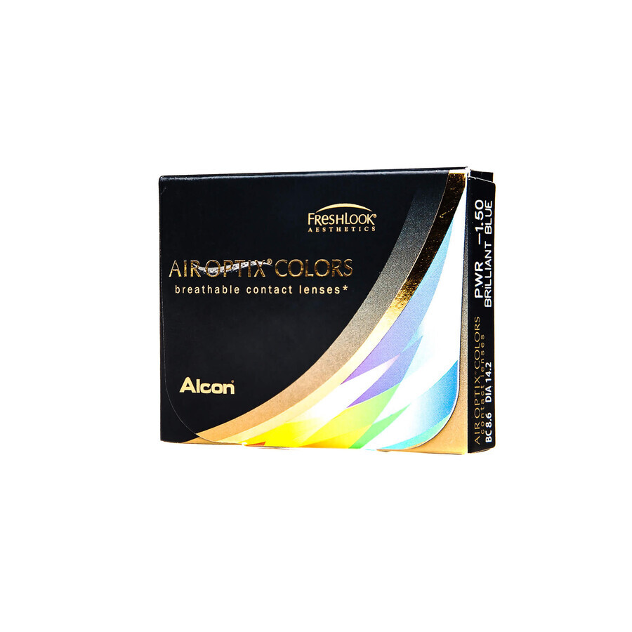 Lentilles de contact cosmétiques Air Optix Colors, Shade Sterling Gray, 2 lentilles, Alcon