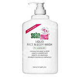 Dermatologisches Reinigungsfluid für Gesicht und Körper, 300 ml, sebamed