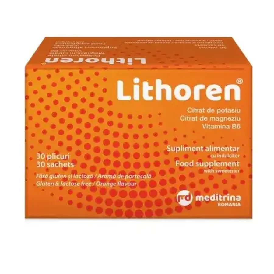 Lithoren sinaasappelsmaak, 30 sachets, Rafarm