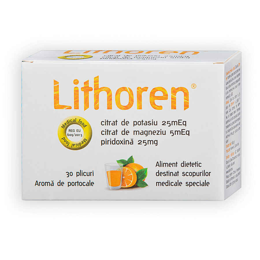 Lithoren sinaasappelsmaak, 30 sachets, Rafarm