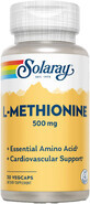 L-Methionine 500mg Solaray, 30 capsules, Secom
