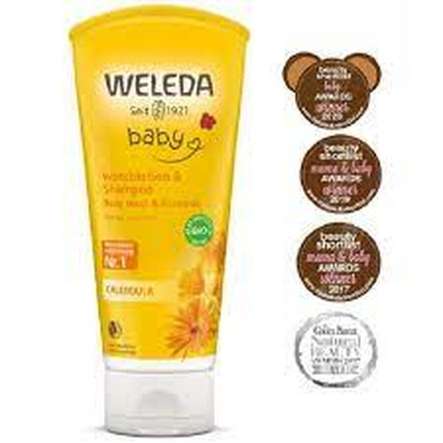 Reinigingslotion en shampoo goudsbloem, Baby, 200ml, Weleda