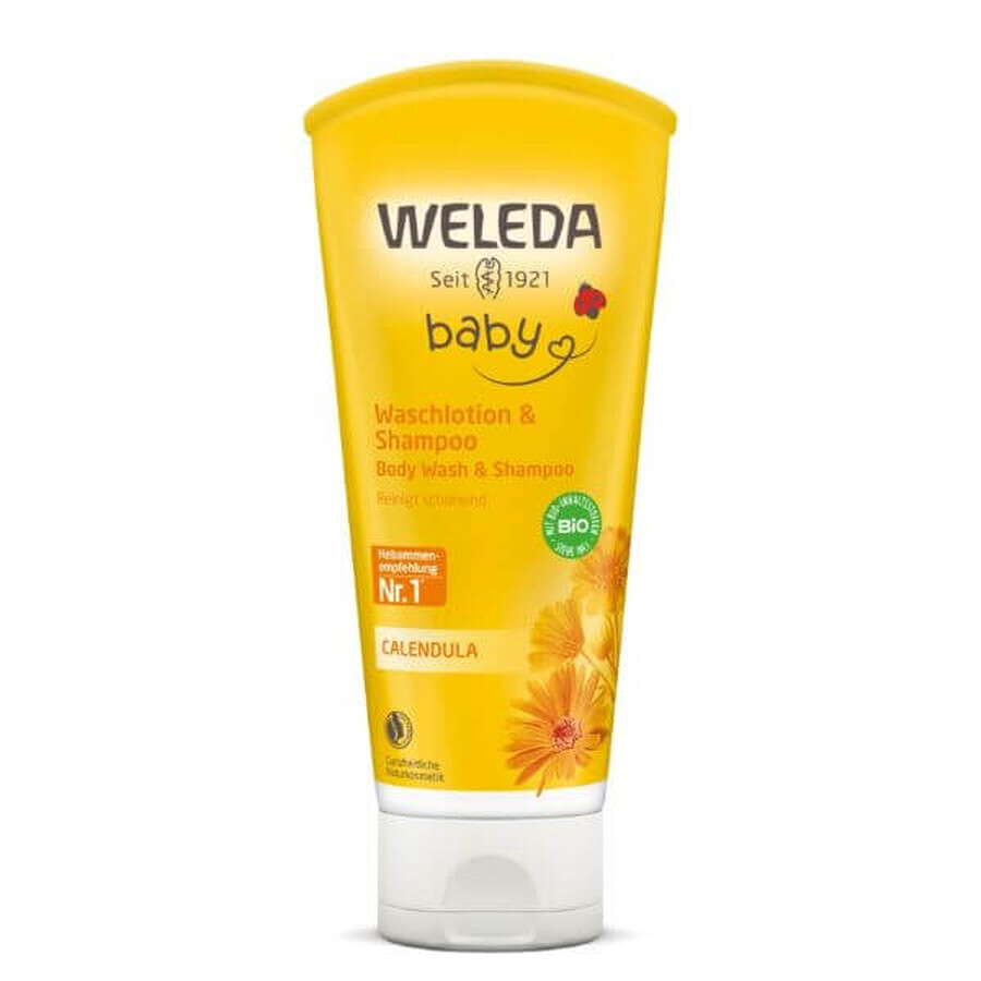 Reinigingslotion en shampoo goudsbloem, Baby, 200ml, Weleda