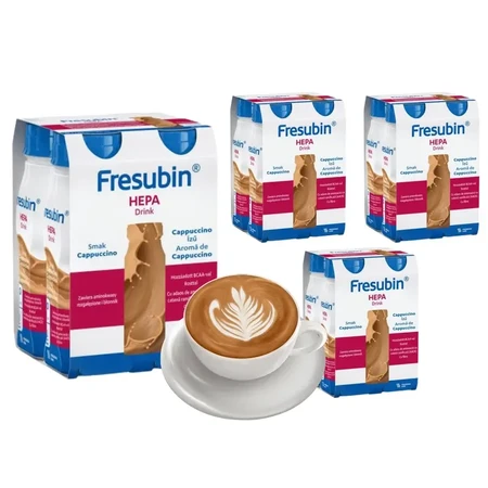 Fresubin Hepa napój odżywczy o smaku cappuccino, 4 x 200 ml, Fresenius Kabi: ceny i cechy