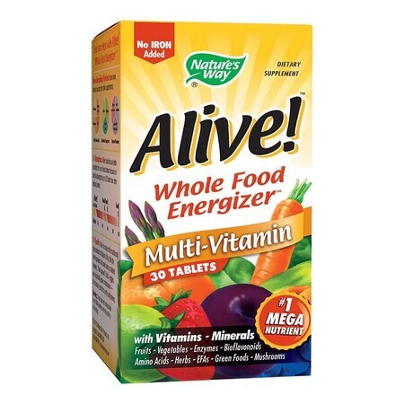 Alive Multivitamin Natures Way, 30 comprimés, Secom