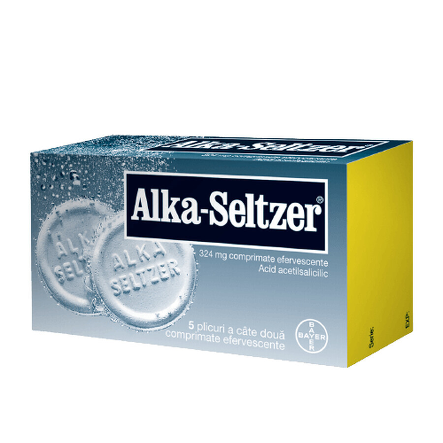 Alka-Seltzer 324 mg, 10 comprimés effervescents, Bayer