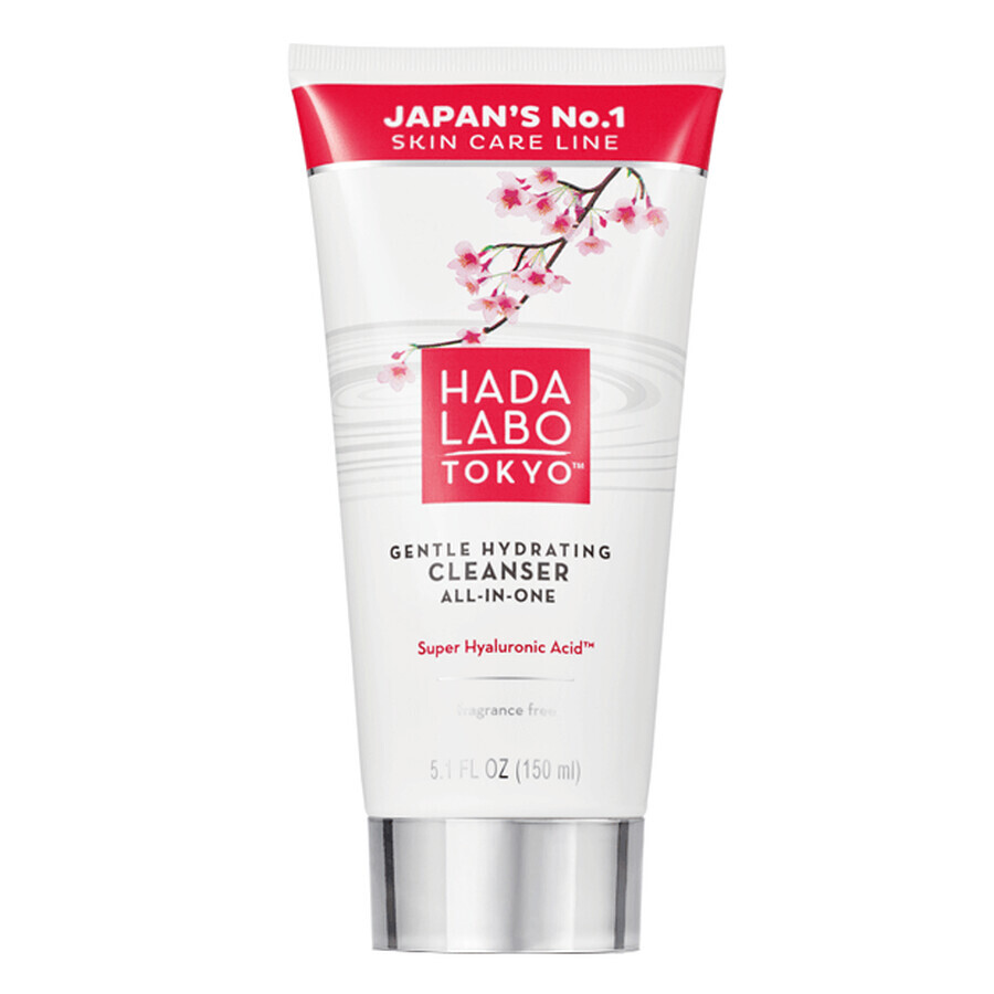 Lotion nettoyante hydratante sans parfum à l'acide hyaluronique, 150 ml, Hada Labo Tokyo