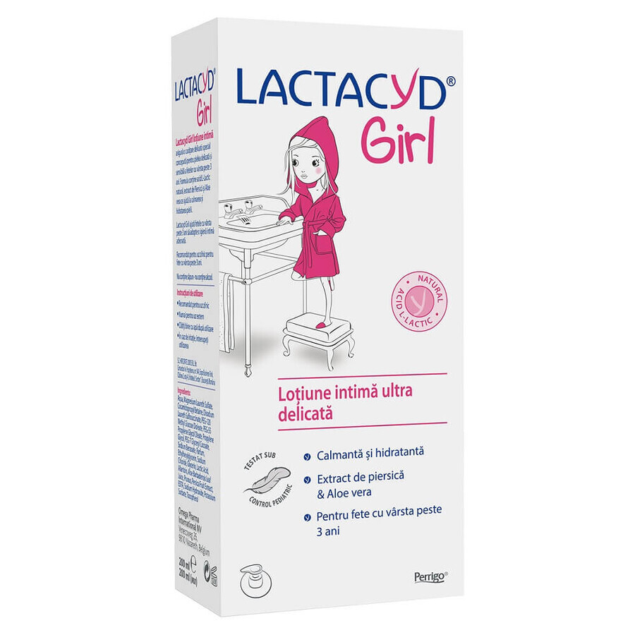 Lotion intime ultra douce pour filles à partir de 3 ans Lactacyd, 200 ml, Perrigo
