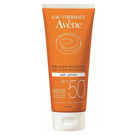 Avène Latte Solare SPF50+ Idratante e Anti-Secchezza Pelli Sensibili, 100ml