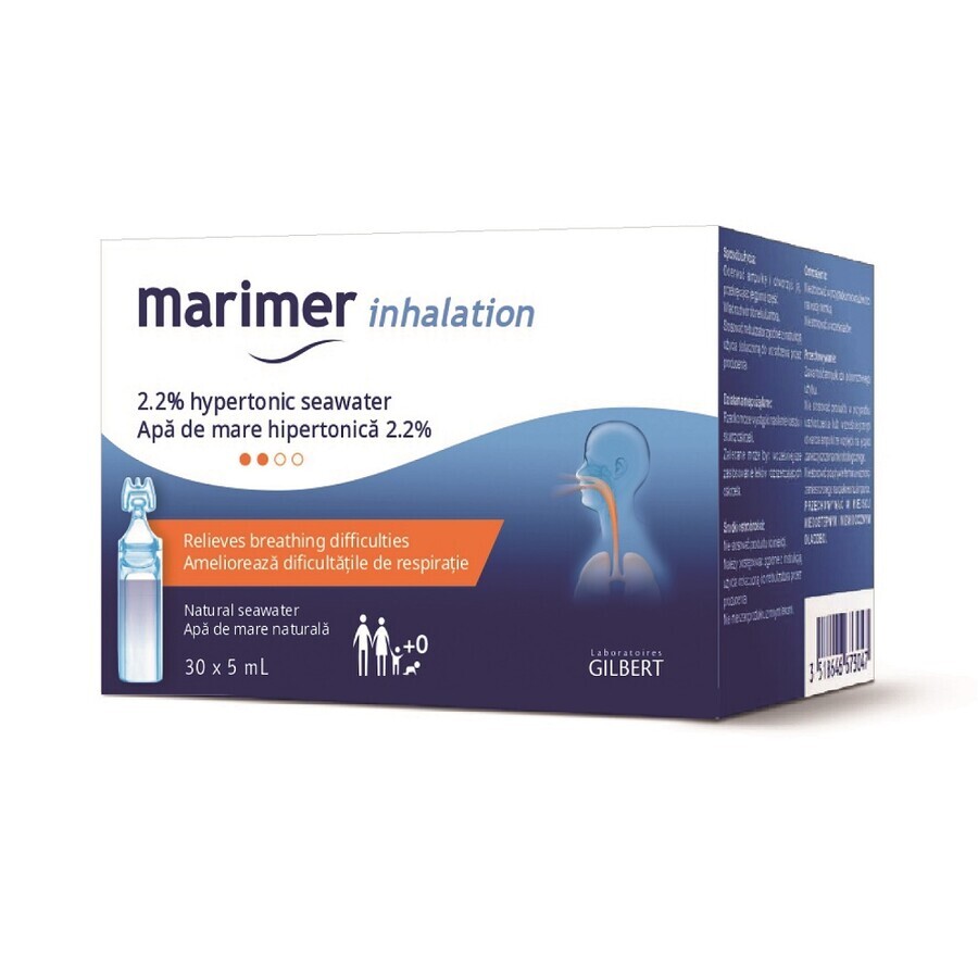Marimer Inhalatie 2,2%, 30 eenheden x 5 ml, Gilbert