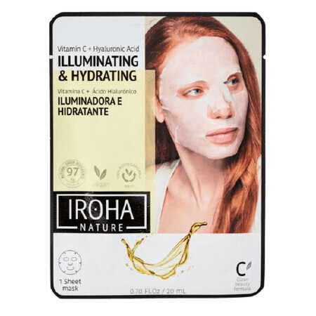 Verhelderend gezichtsmasker op stof, 23 ml, Iroha