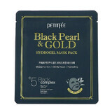 Masca de fata din hidrogel cu pulbere de perle negre si aur, 32 g, Petitfee