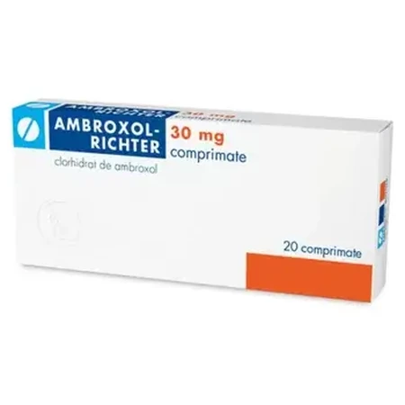 Ambroxol 30 mg, 20 comprimidos, Gedeon Richter Rumanía